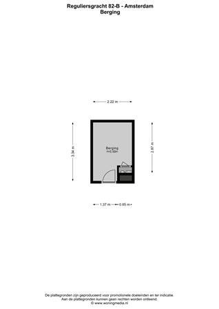 Floor plan - Reguliersgracht 82B, 1017 LV Amsterdam 